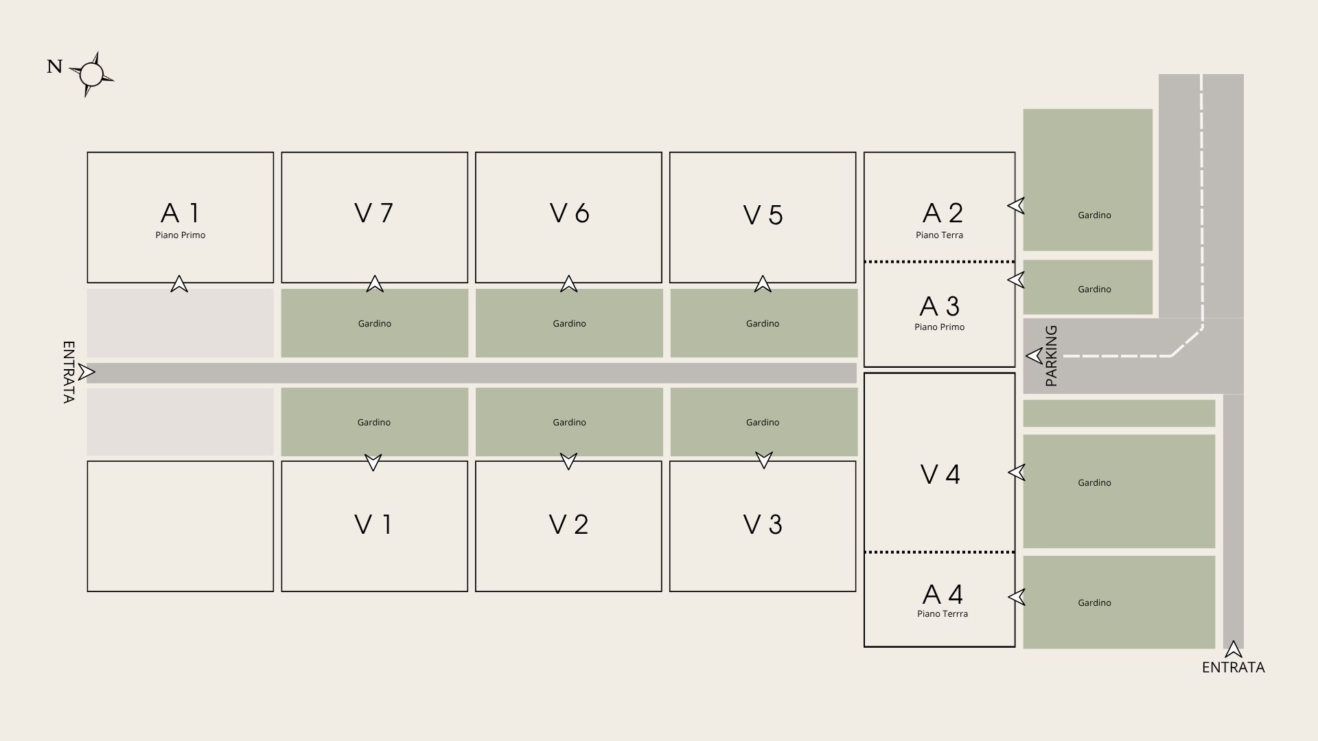 Masterplan with unit a1 highlighted