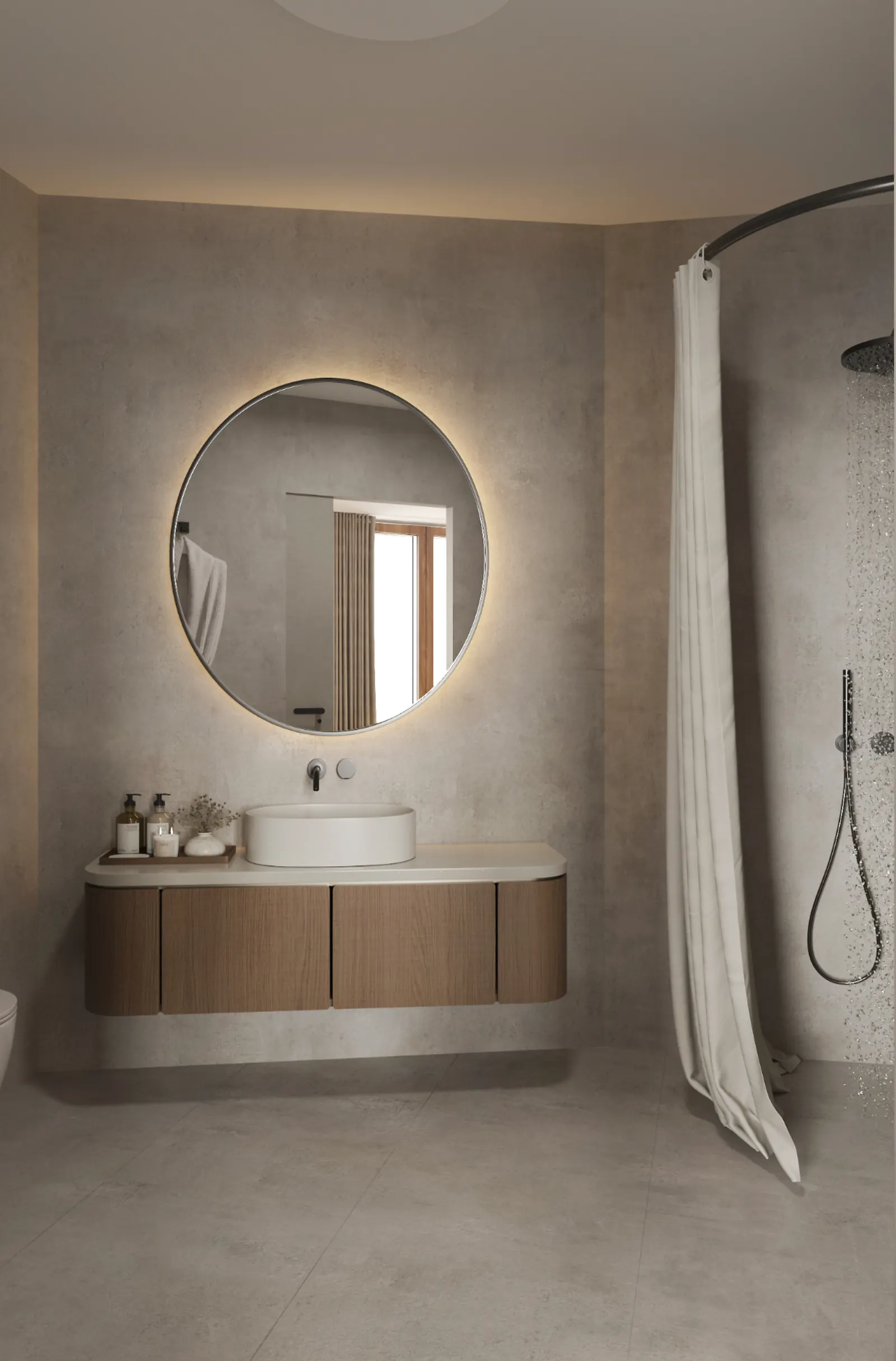 Bagni moderni — marmo, design e luce naturale
