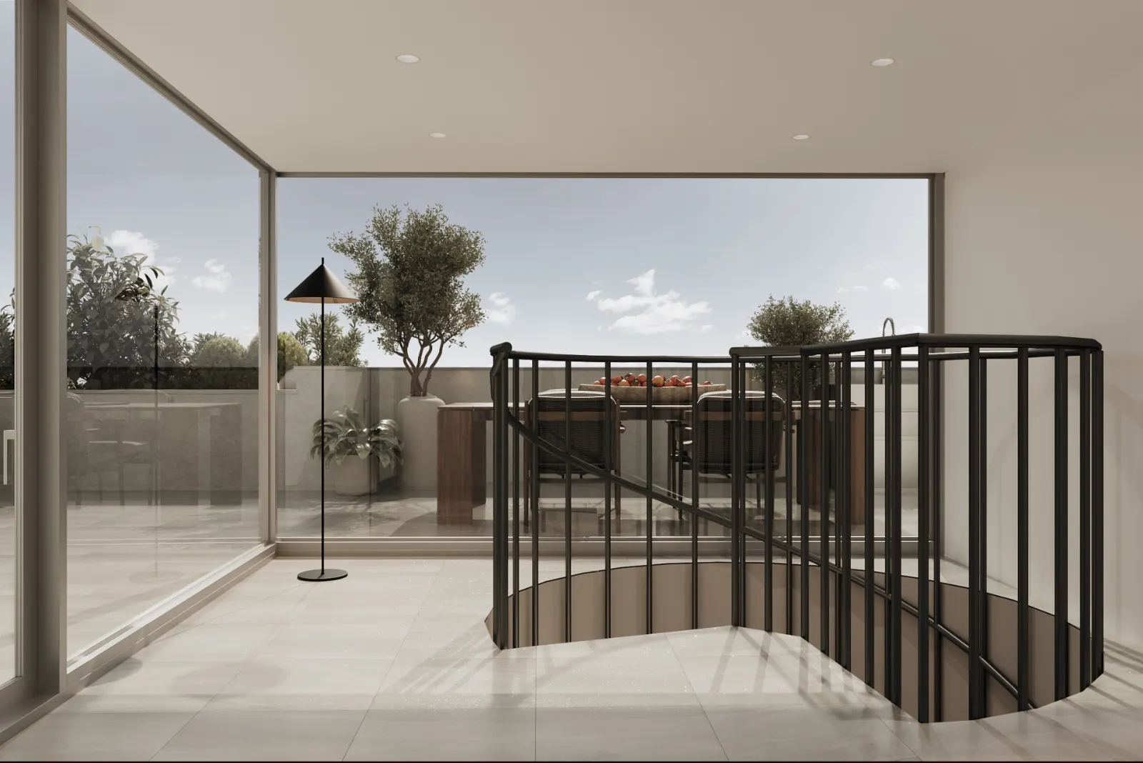 Terrazza panoramica sul tetto con barbecue — il tuo cielo privato