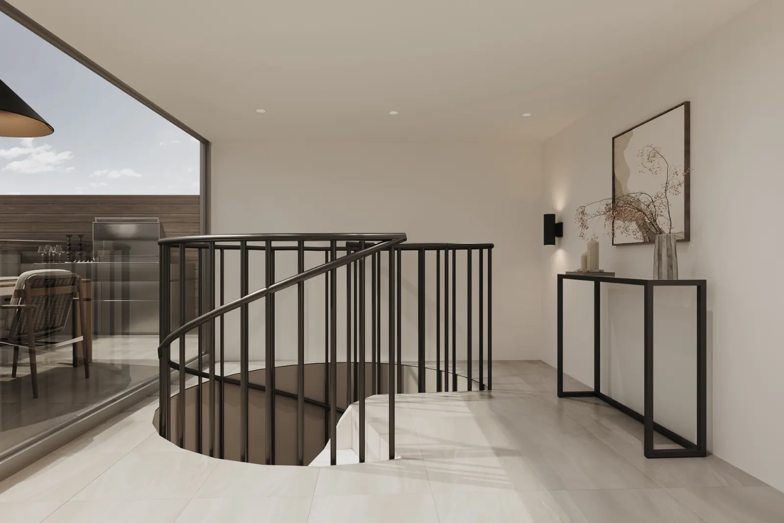 Terrazza panoramica sul tetto con barbecue — il tuo cielo privato